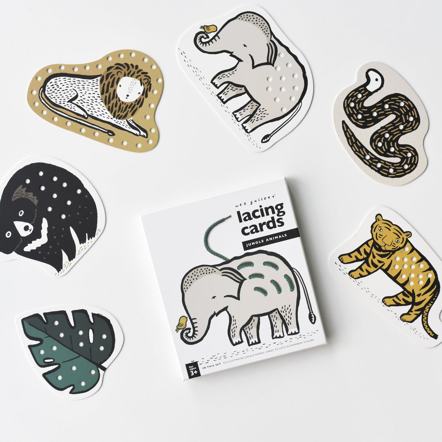 Toddler Lacing Cards - Jungle Animals