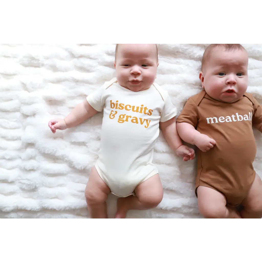 Organic Cotton Baby Bodysuit - Meatball