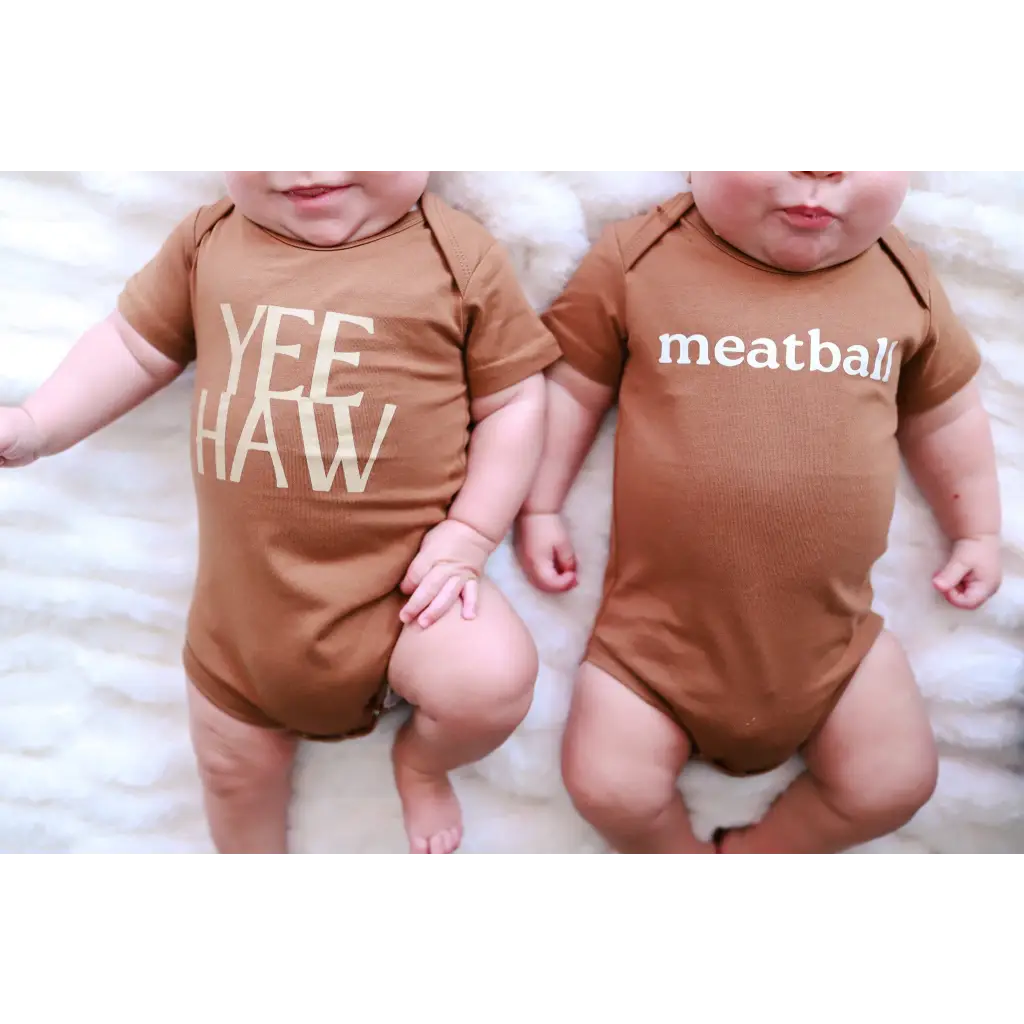 Organic Cotton Baby Bodysuit - Meatball