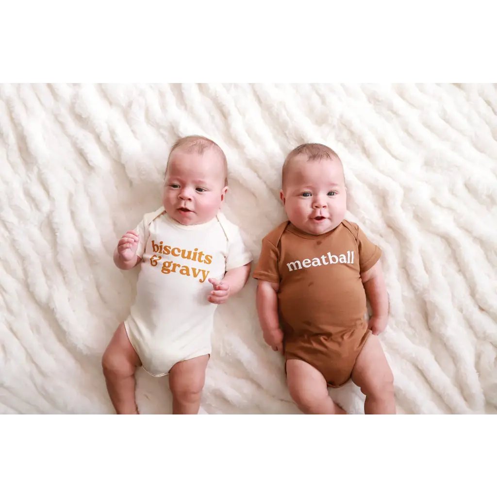 Organic Cotton Baby Bodysuit - Meatball