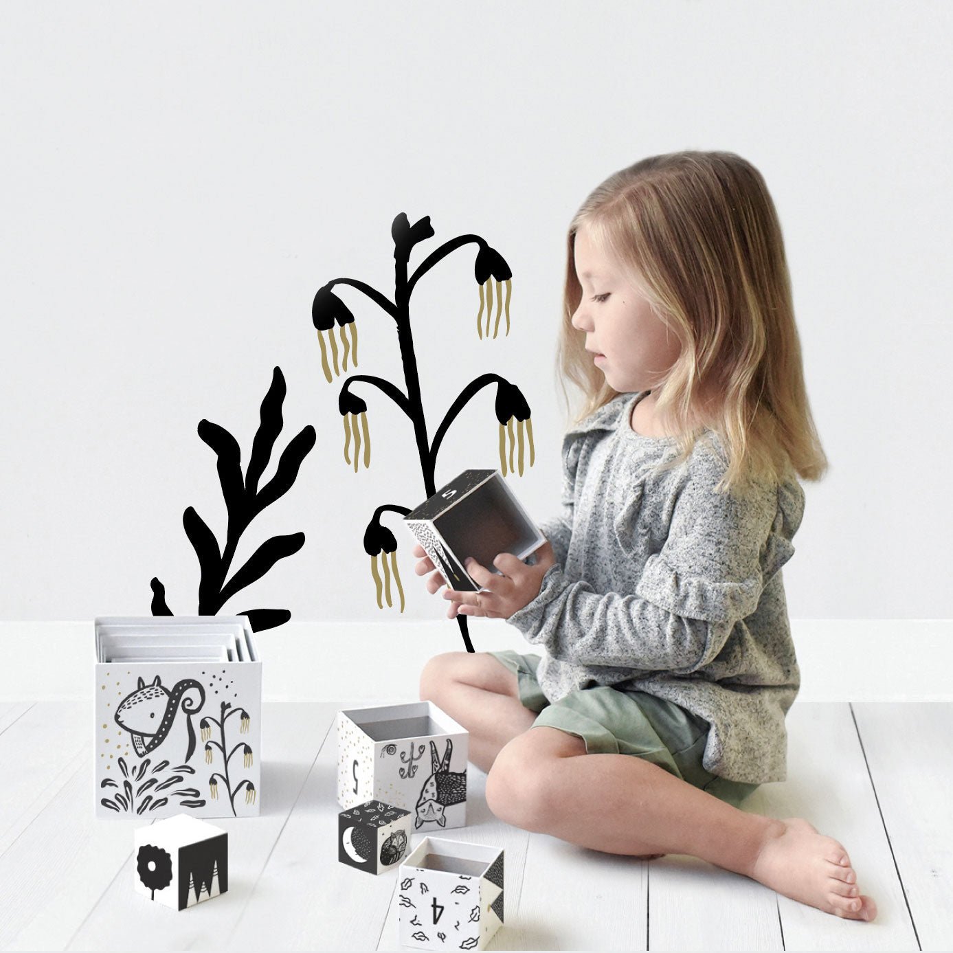 Set of 10 Nesting Blocks - Woodland Numbers