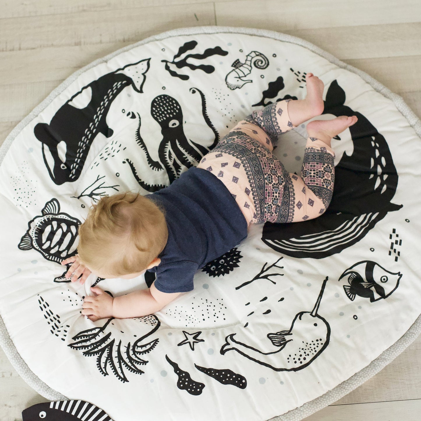 Organic Baby Large Reversible Ocean Playmat