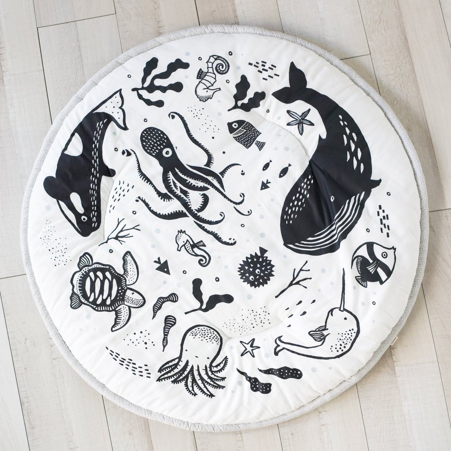 Organic Baby Large Reversible Ocean Playmat