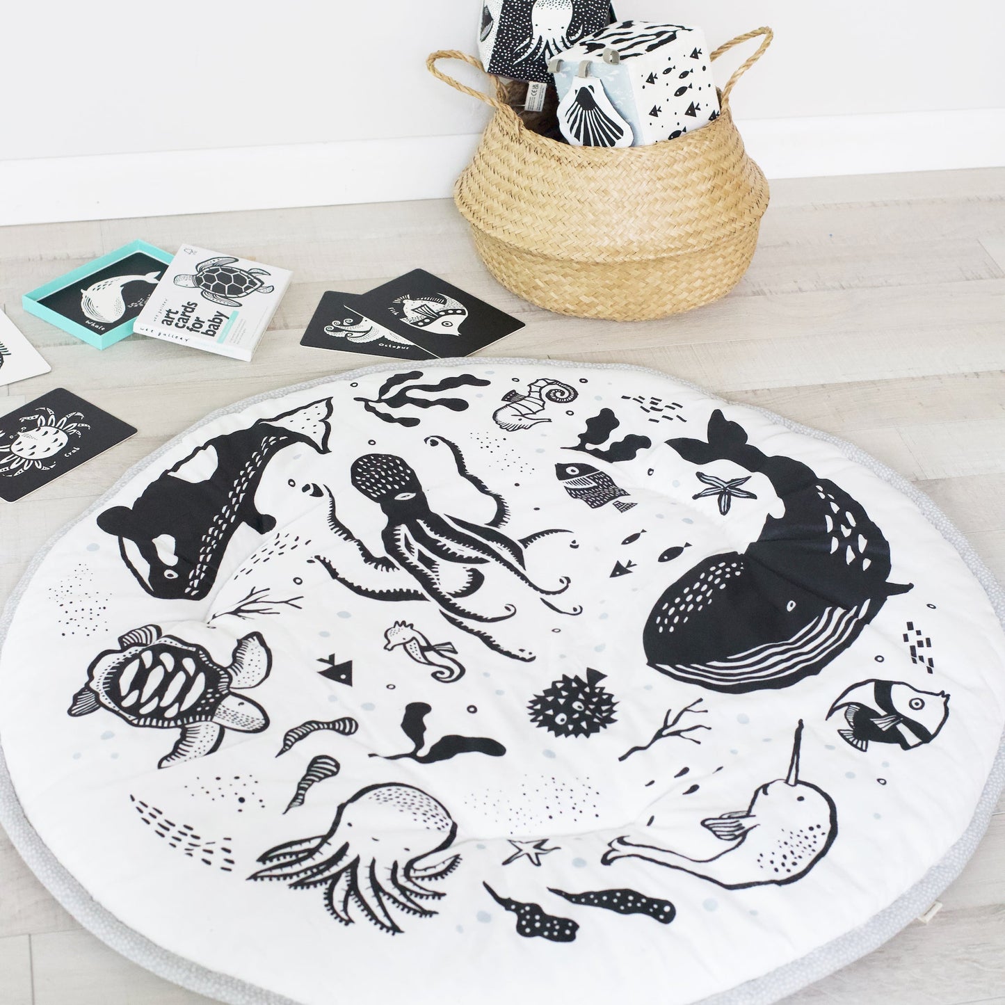 Organic Baby Large Reversible Ocean Playmat