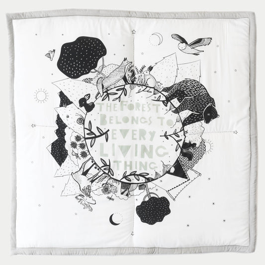 Organic Baby Large Reversible Forest Playmat