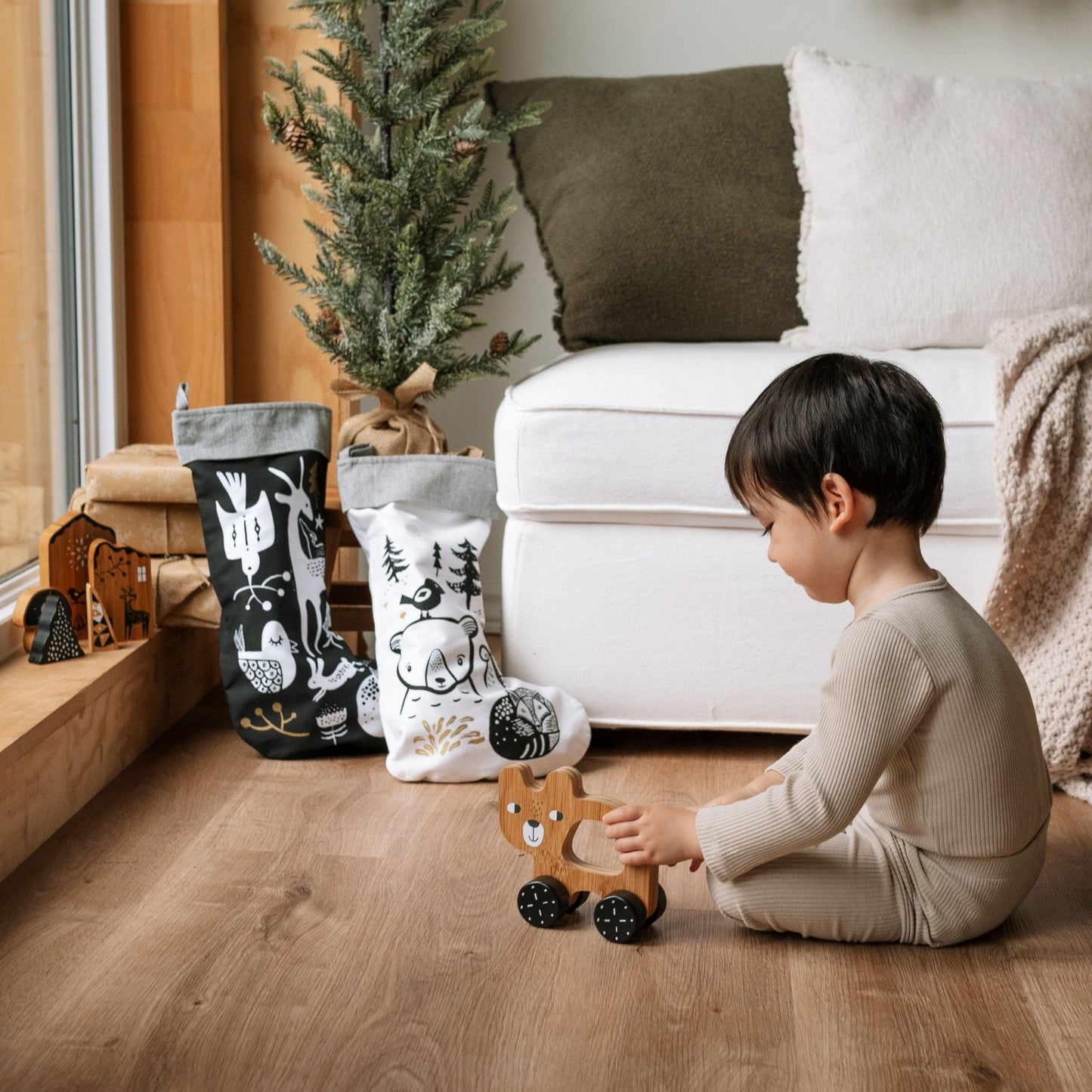 Wood Bear Push Toy