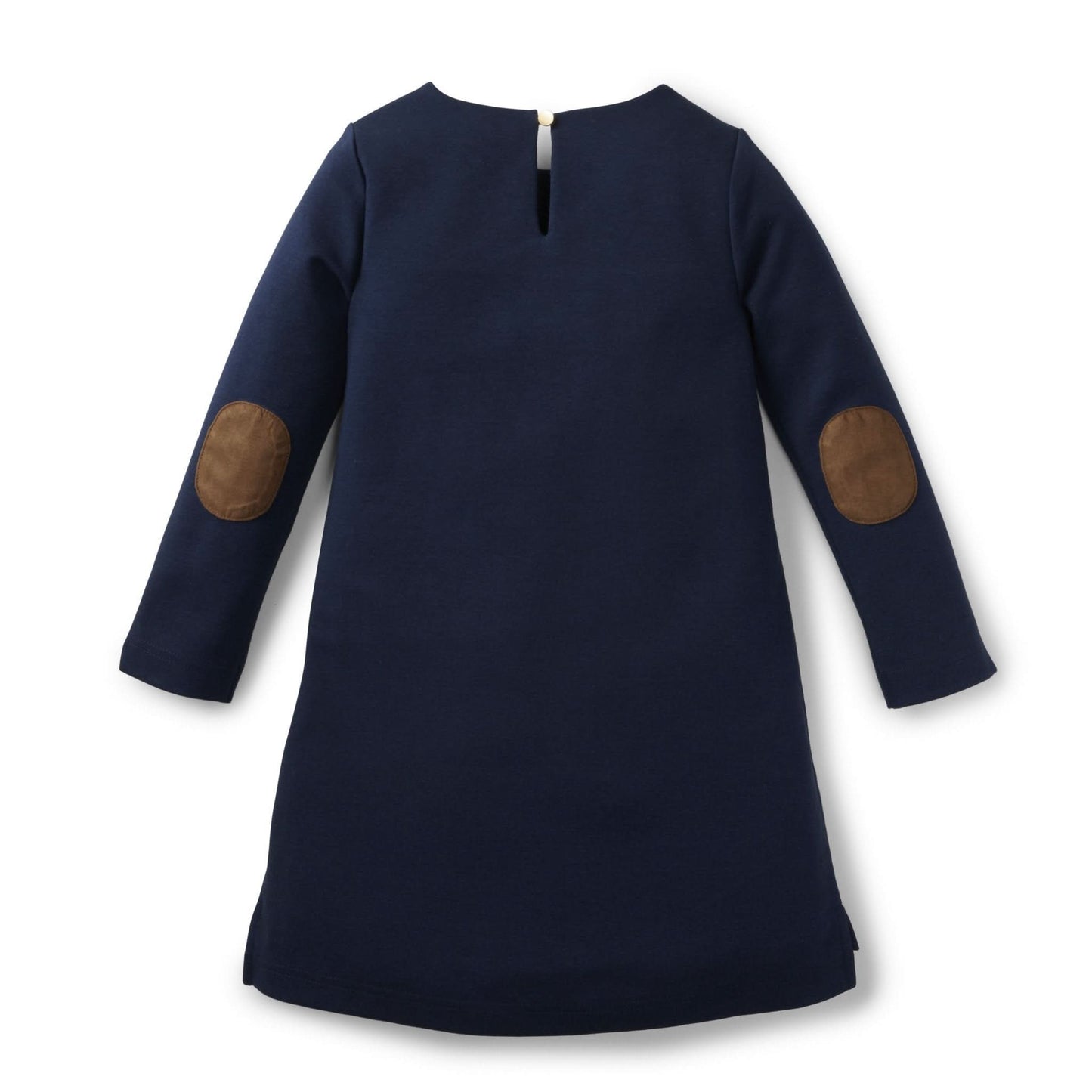 Girls Quilted Ponte Riding Dress - Navy