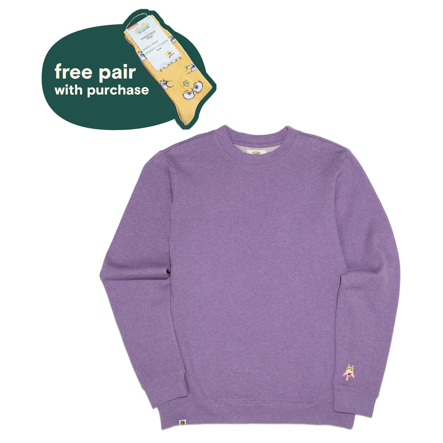 Patrick Protect Oceans Adults Crew Sweatshirt