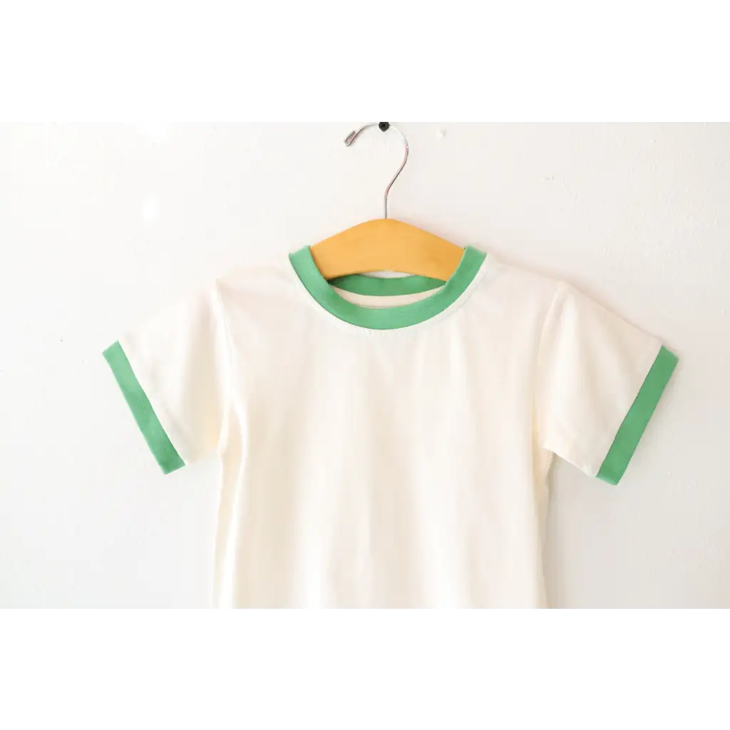 Organic Toddler & Kids Everyday Ringer Tee - Green