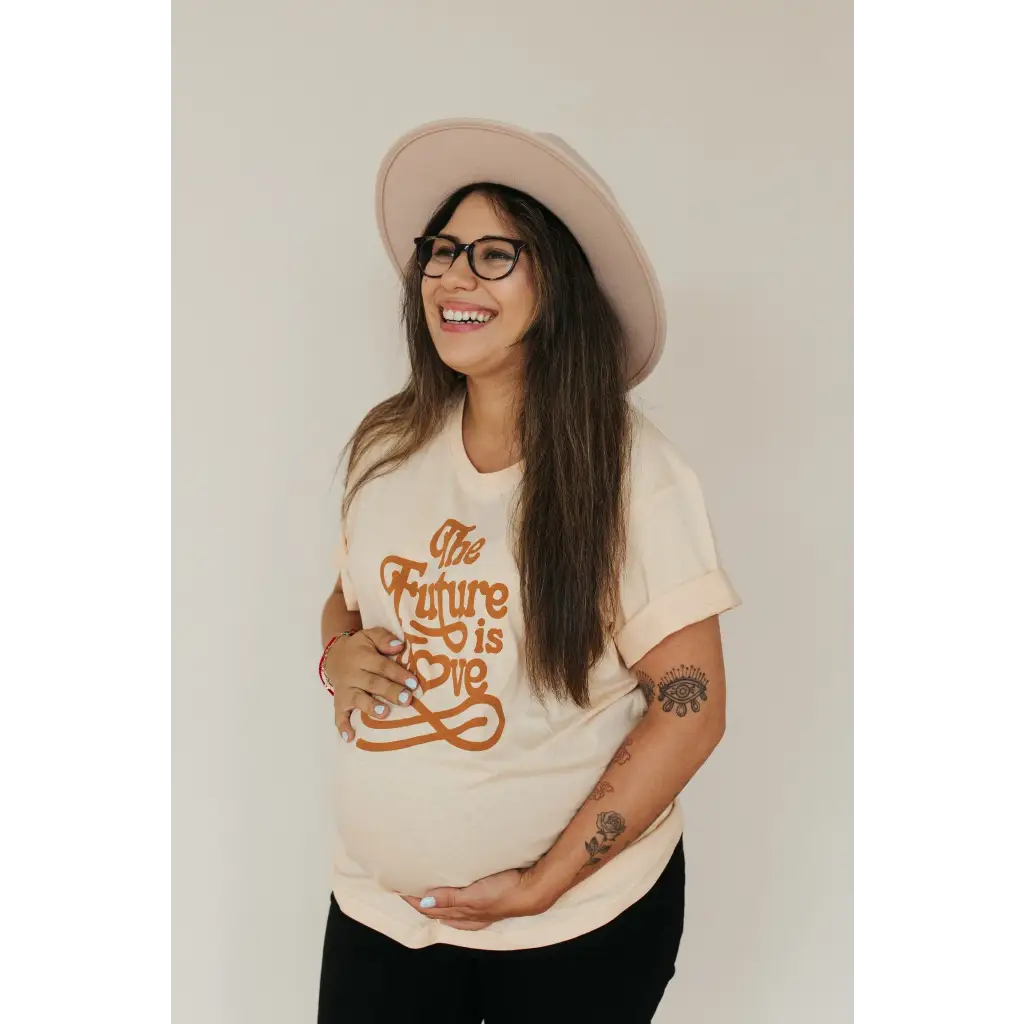 Organic Women's Graphic T-Shirt - Future is Love