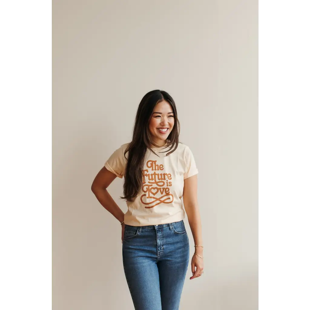 Organic Women's Graphic T-Shirt - Future is Love