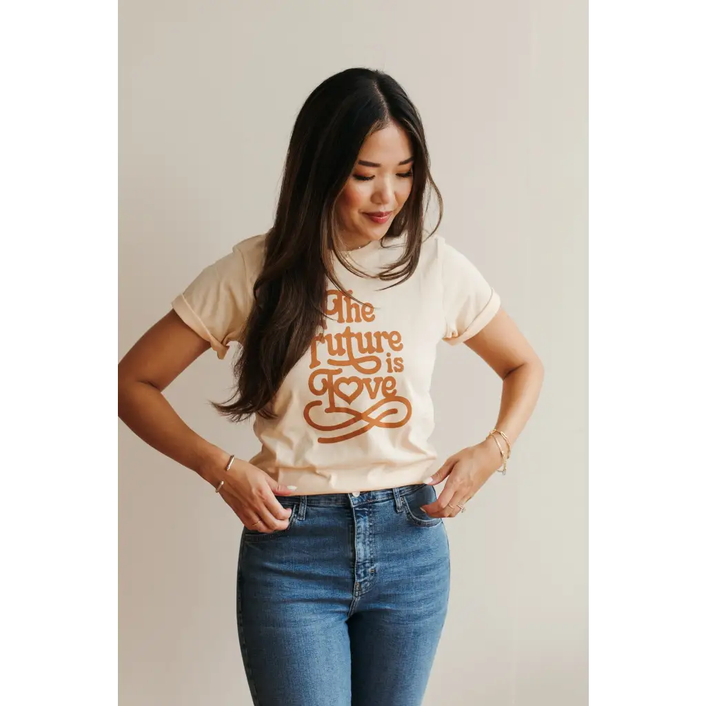 Organic Women's Graphic T-Shirt - Future is Love