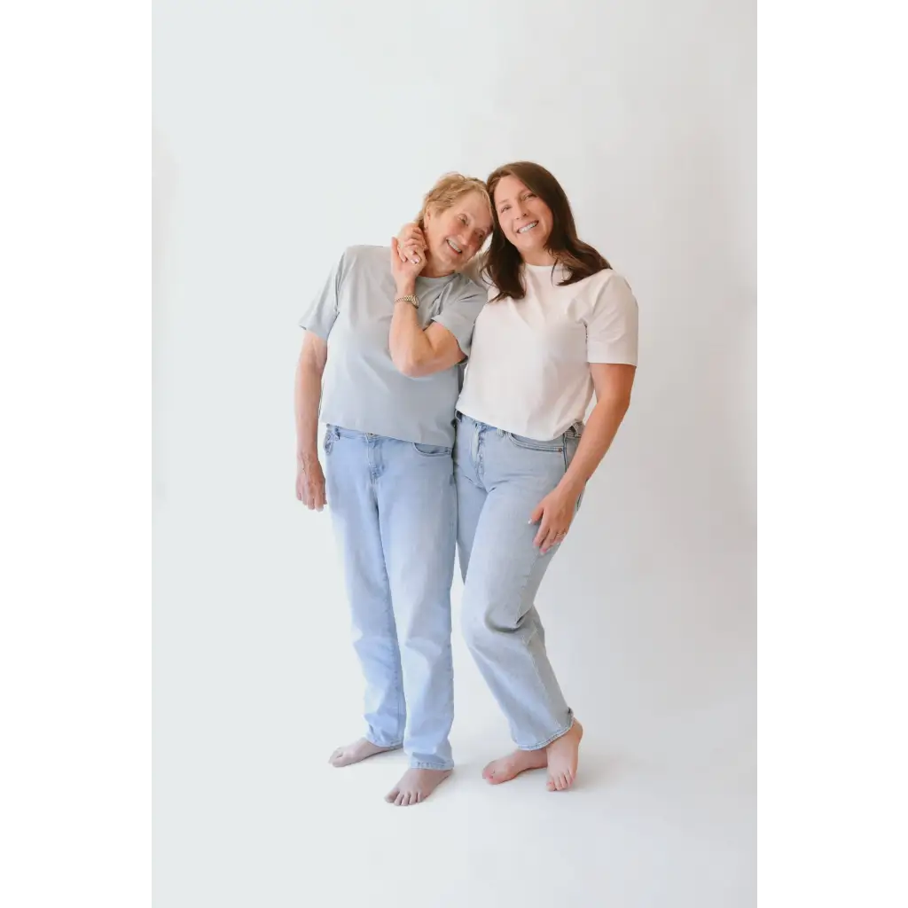 The Mom Crop in Antique White