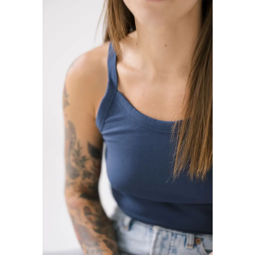 Organic Women's Tank Top - Navy