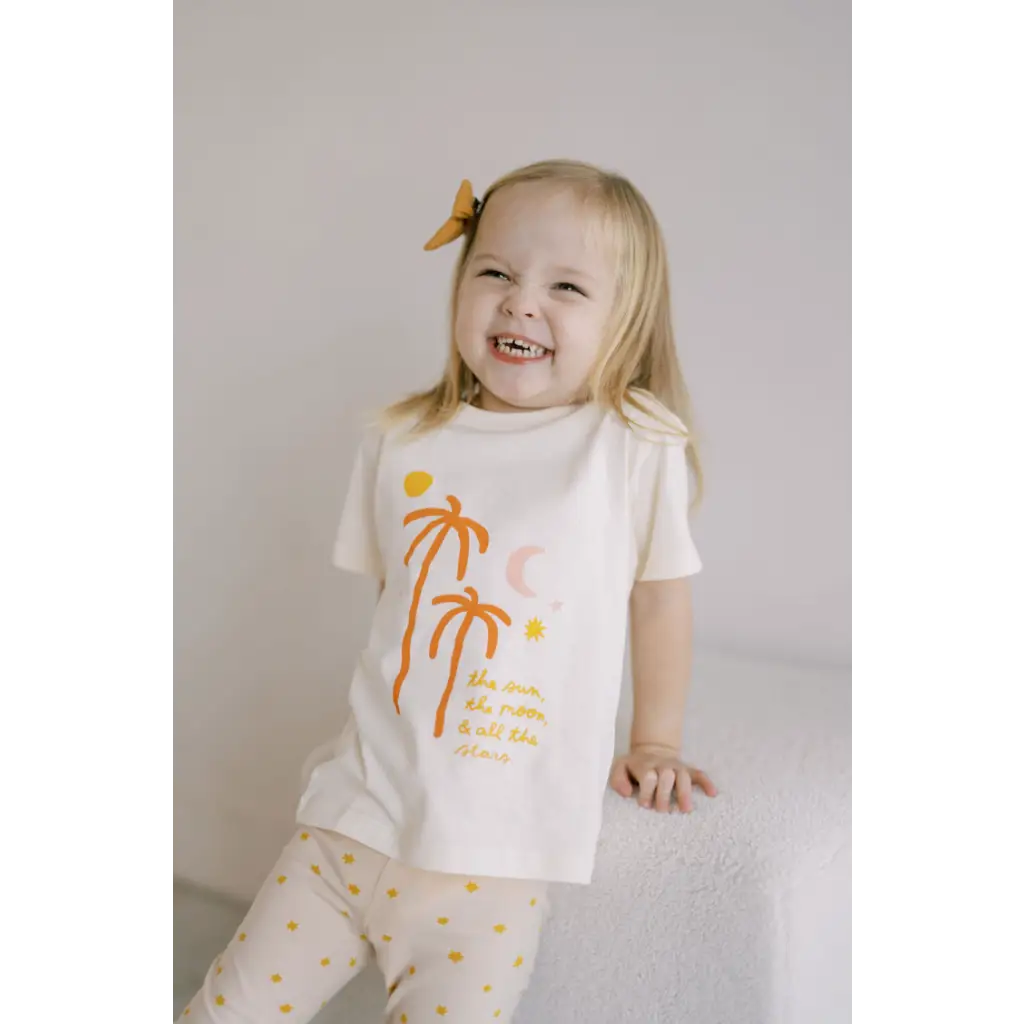 Sun, Moon Stars Organic Cotton Toddler & Kids T-Shirt