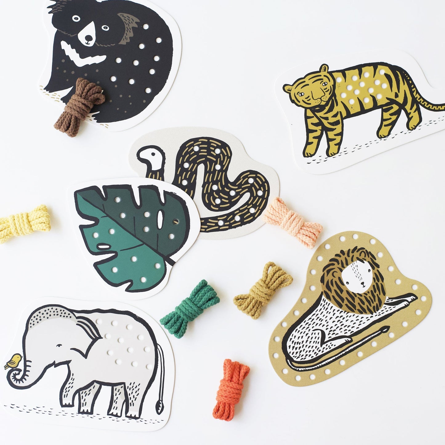 Toddler Lacing Cards - Jungle Animals