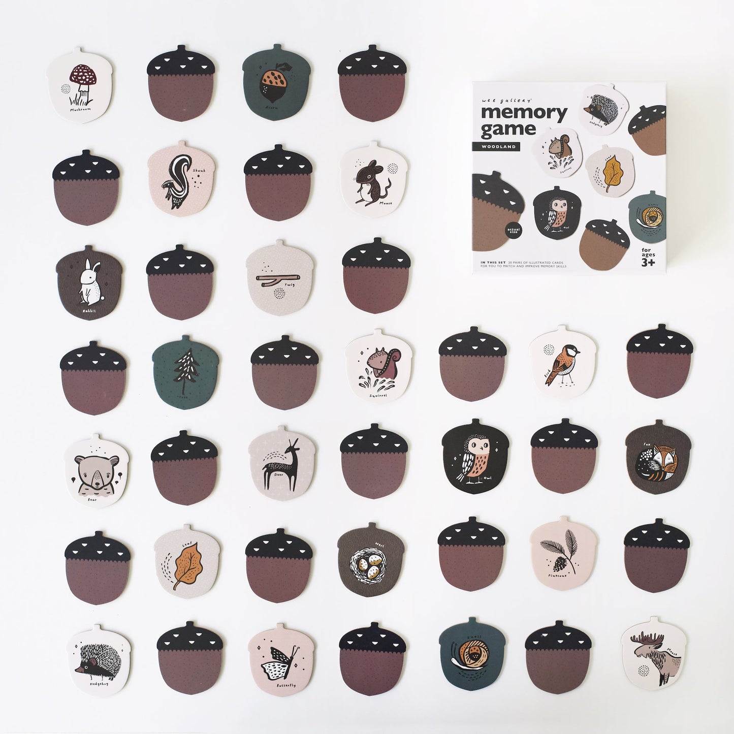 Memory Game for Toddlers - Woodland