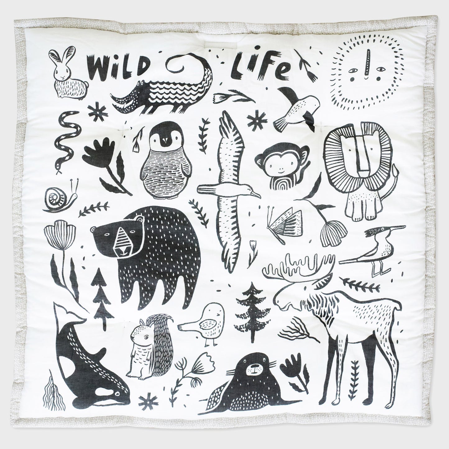 Organic Baby Large Wildlife Reversible Playmat