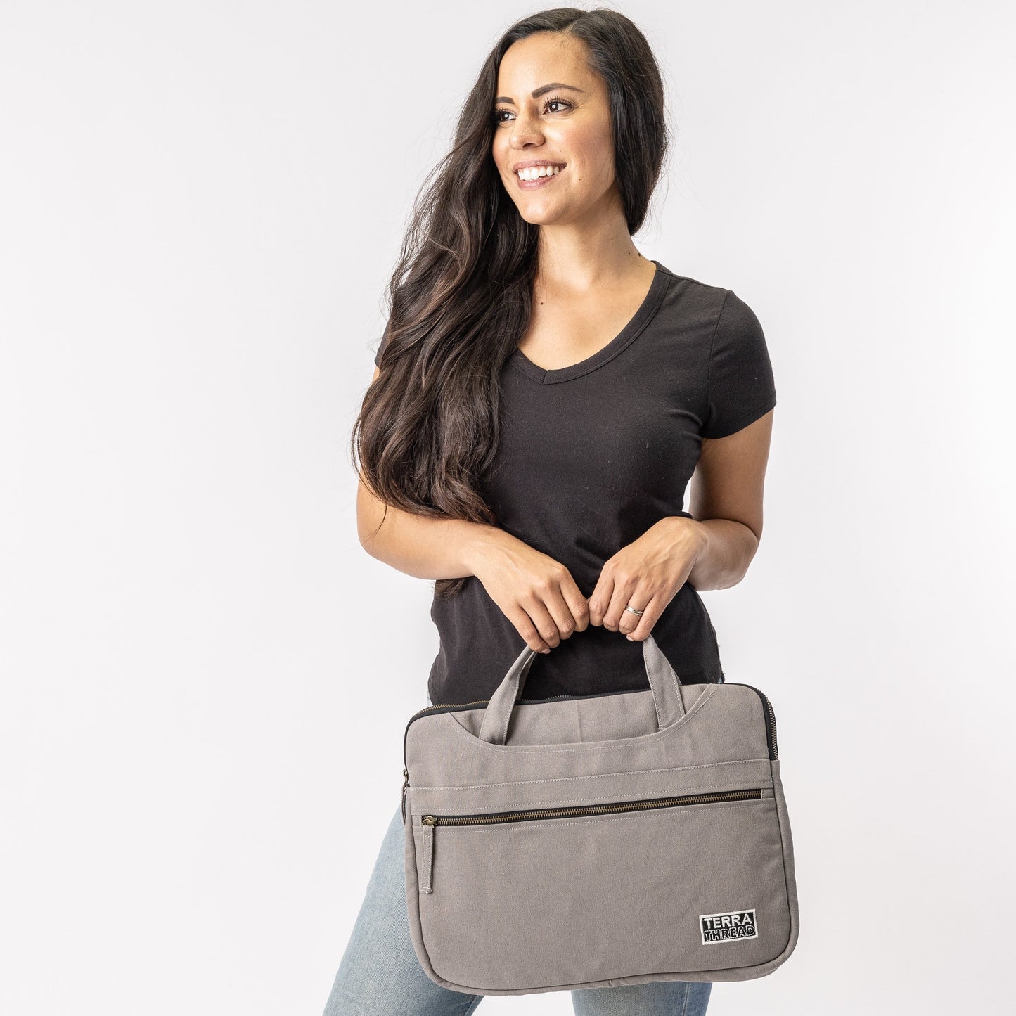 Organic Cotton Hasta Laptop Sleeve with Handles