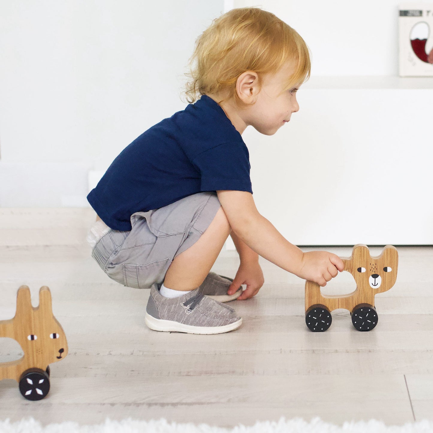Wood Bear Push Toy