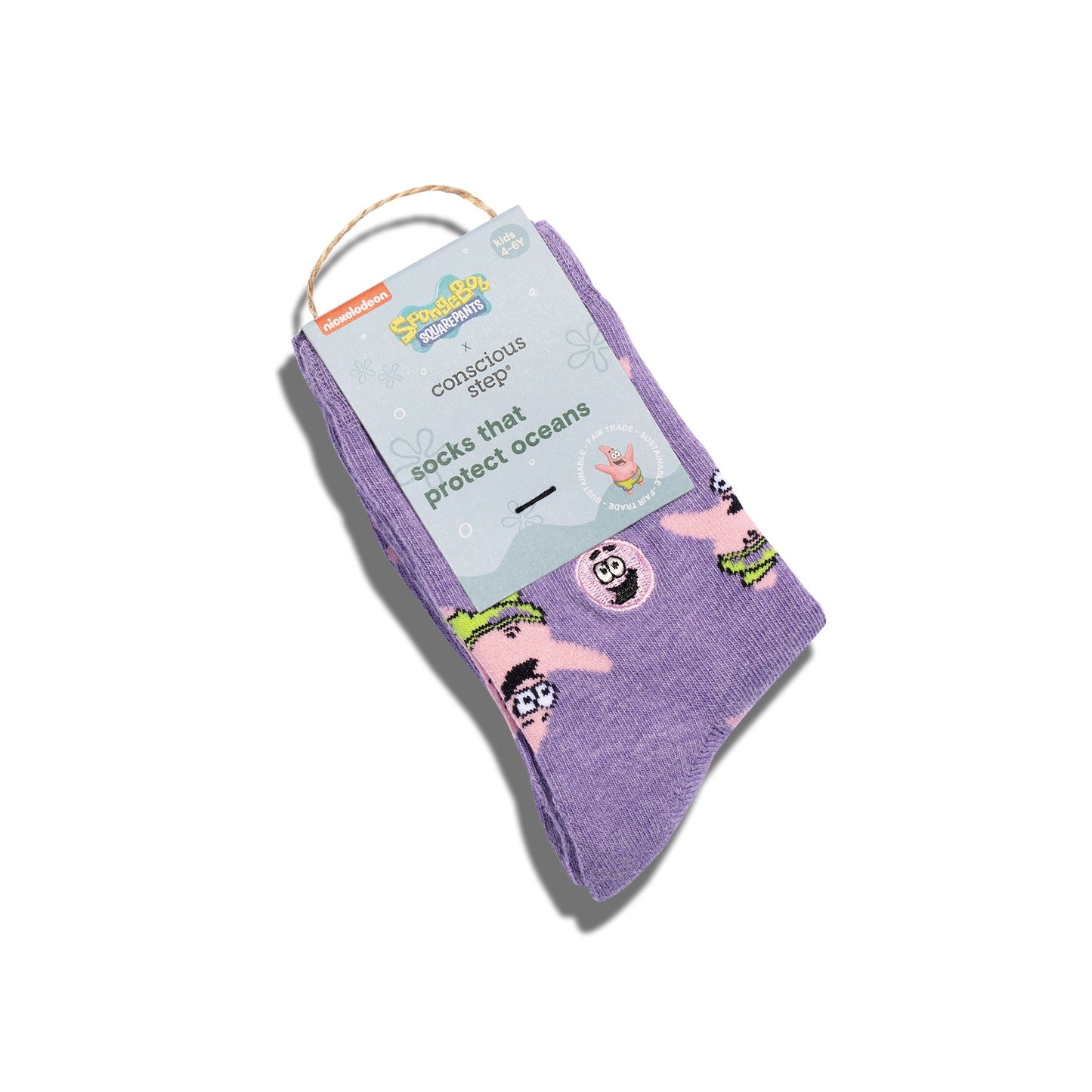 Kids SpongeBob SquarePants Patrick Socks that Protect Oceans