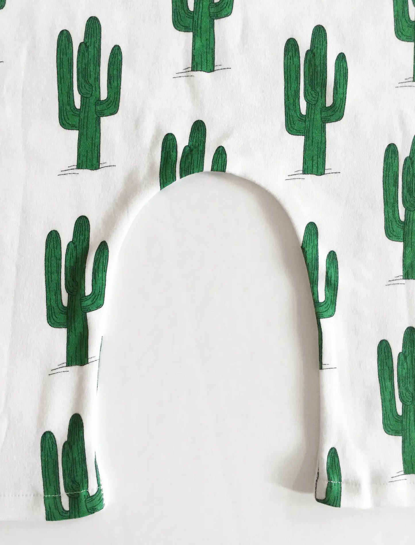 Organic Toddler Racerback Romper - Cactus Print