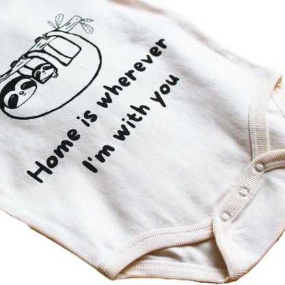 Organic Baby Graphic Bodysuit - Home is Wherever I'm With You
