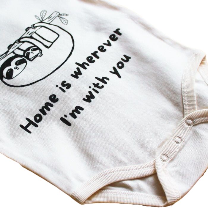 Organic Baby Graphic Bodysuit - Home is Wherever I'm With You