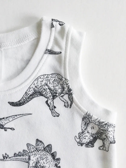 Dinosaur Print Organic Baby Tank Top