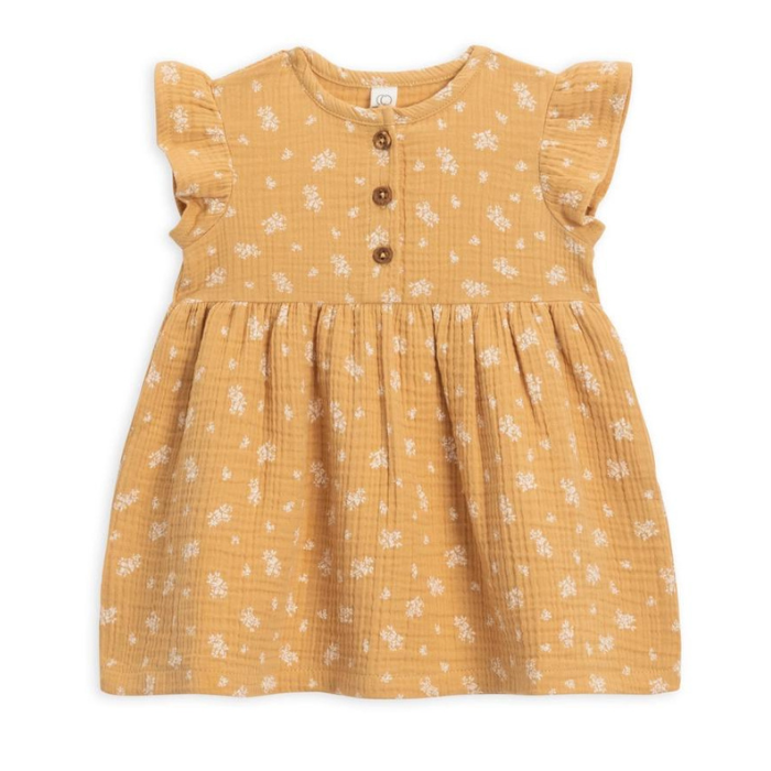 Organic Baby Floral Dress - Honeysuckle