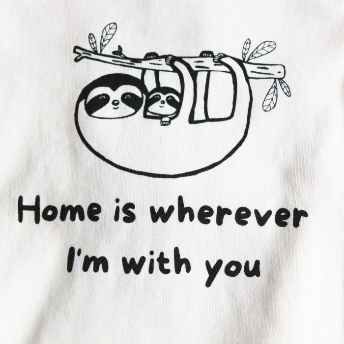 Organic Baby Graphic Bodysuit - Home is Wherever I'm With You