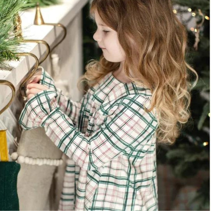 Organic Baby & Toddler Dress - Irish Plaid