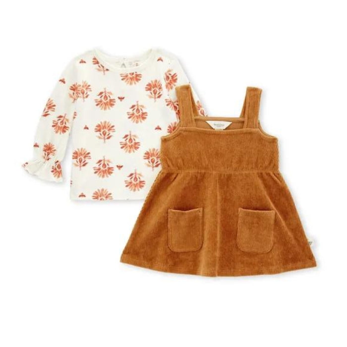 Organic Toddler Pocket Dress -  Ginger Floral