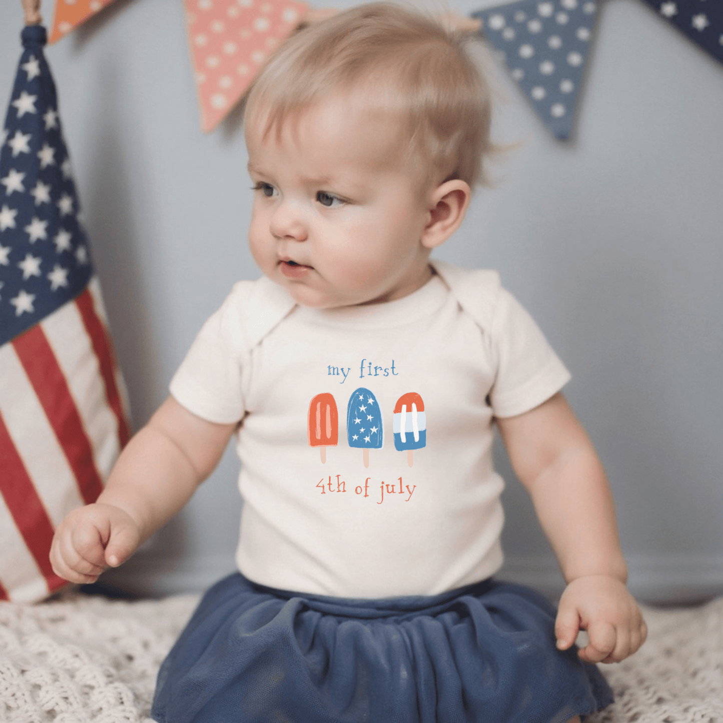 Organic Baby Graphic Bodysuit - Popsicles