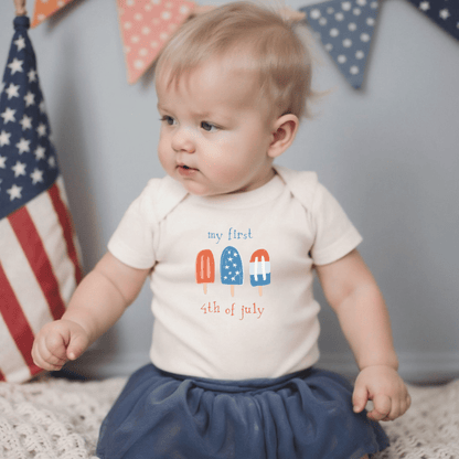 Organic Baby Graphic Bodysuit - Popsicles