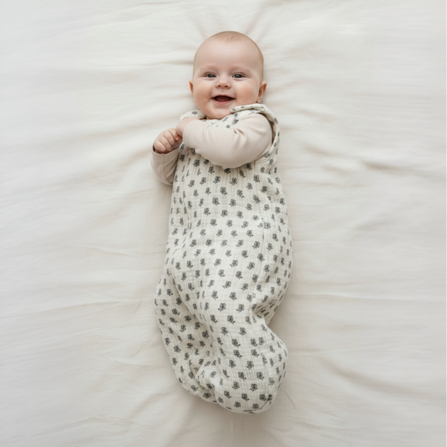 Organic Wearable Baby Blanket - Poppy