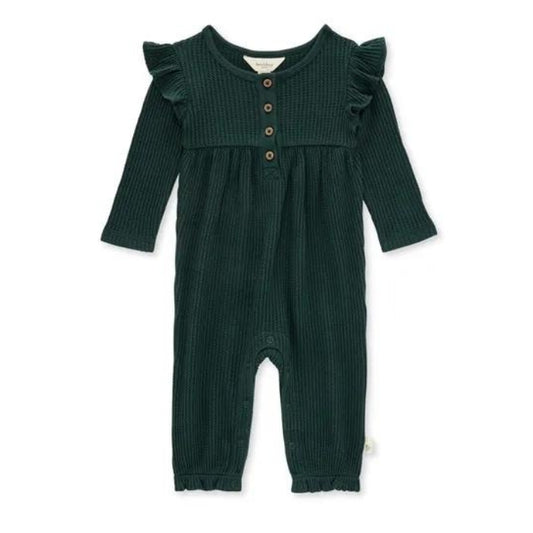 Organic Baby Ruffle Thermal Jumpsuit