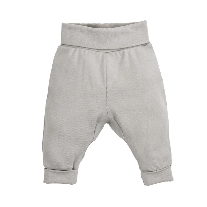 Organic Baby Pants Rolled Waist - Gray