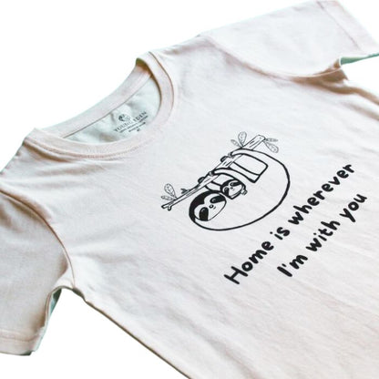 Organic Toddler Graphic Tee Shirt - Home is Wherever I'm With You