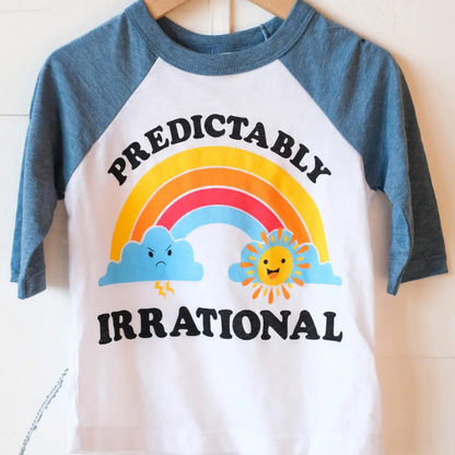Toddler Raglan Baseball Tee Shirt - Predictably Irrational