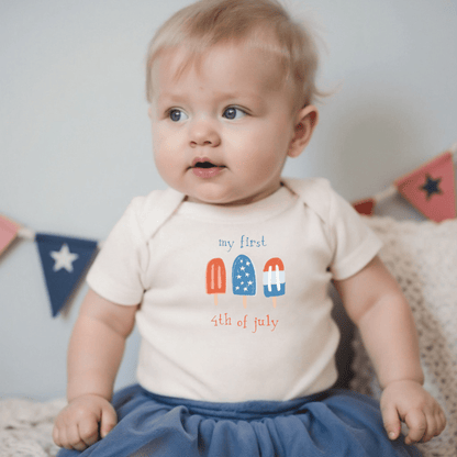 Organic Baby Graphic Bodysuit - Popsicles