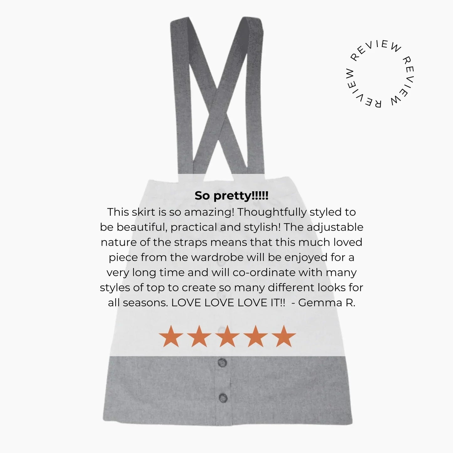 Girls Organic Parker Pinafore 2-in-1 Skirt