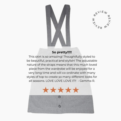 Girls Organic Parker Pinafore 2-in-1 Skirt