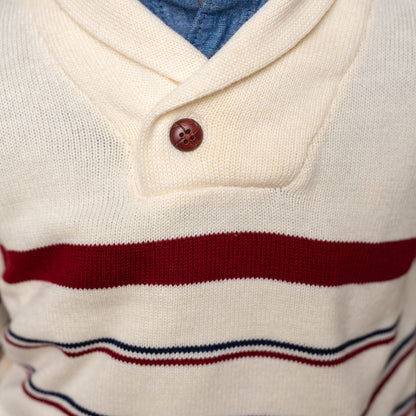 Boys Shawl Collar Organic Sweater
