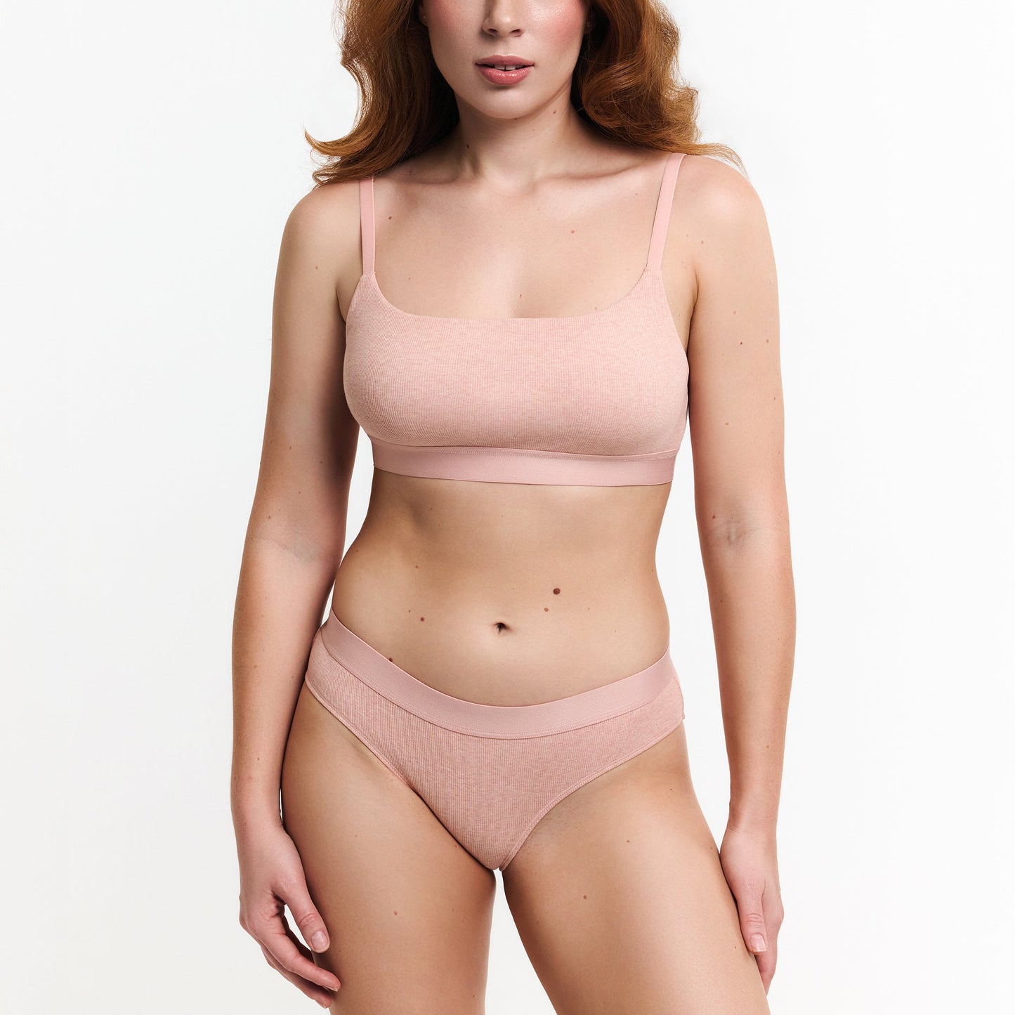 Women's Botanical Dye Mid-Rise Brief - Peach