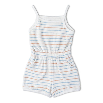 Organic Tank Romper - Cabana Stripes