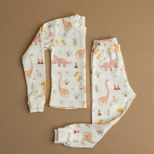 Rose Dino Family Organic Cotton Pajamas