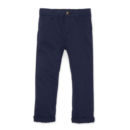 Organic Stretch Twill Toddler & Kid Chino Pants - Navy