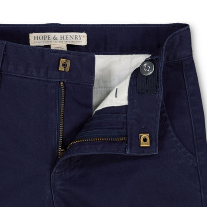 Organic Stretch Twill Toddler & Kid Chino Pants - Navy