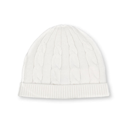 Organic Baby Knit Beanie and Bootie Set - White